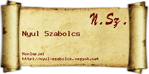 Nyul Szabolcs névjegykártya